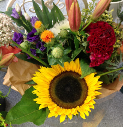 Bowbells Florist arrangement