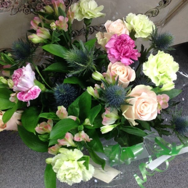 Fresh flowers being arranged at Bowbells Florist